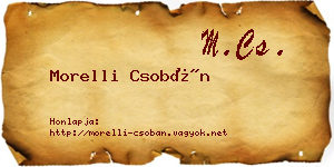 Morelli Csobán névjegykártya